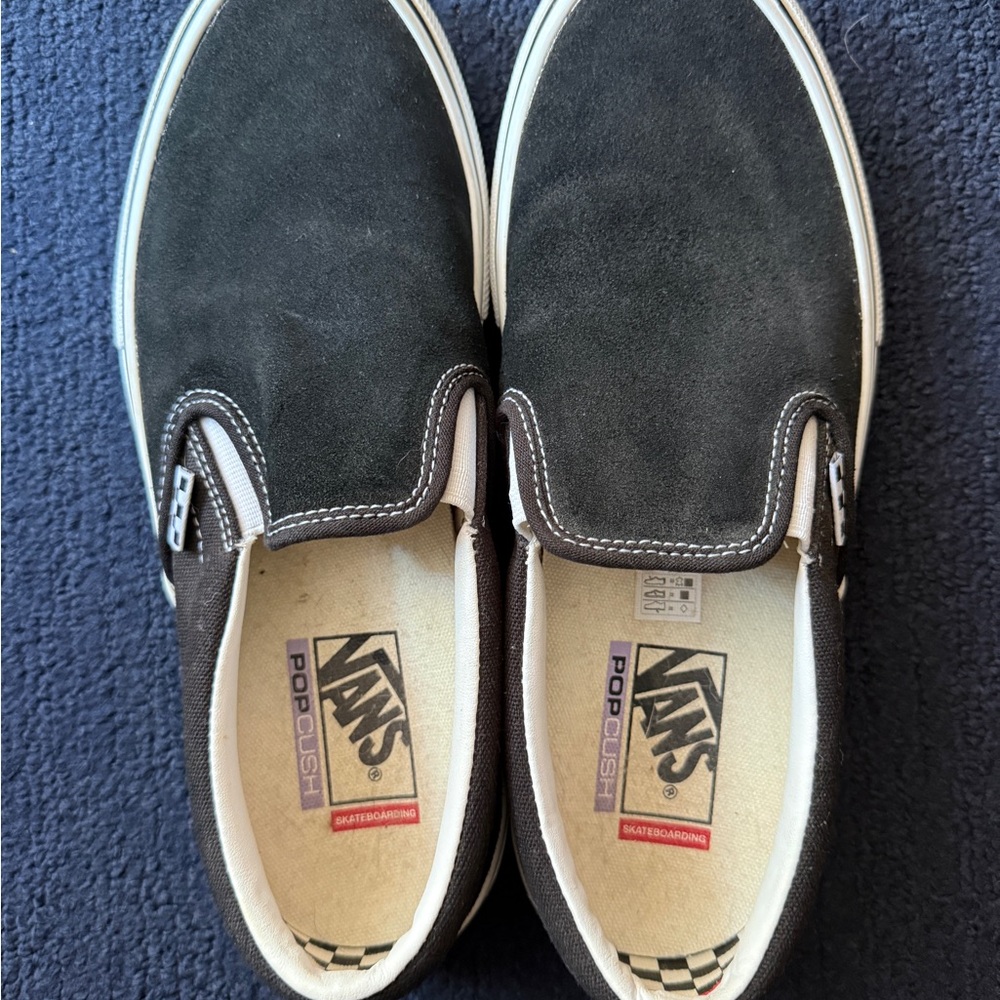 Vans Skate Black Pro-Cush Slip-On Suede Sneakers